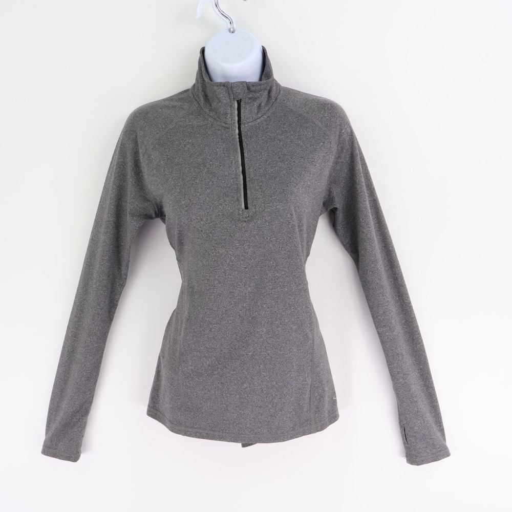 Champion Activewear 1/4 Zip Jacket Thumbholes Womens XS Gray Heathered Duodry+